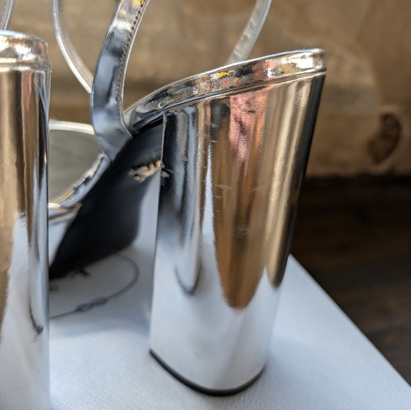 Prada Metallic Platform Sandals, silver size 39 - Picture 4 of 6